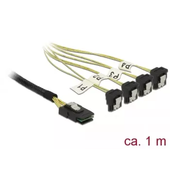 Vidinis maitinimo laidas DeLOCK 85687 1 m Mini SAS SFF-8087 į 4 SATA