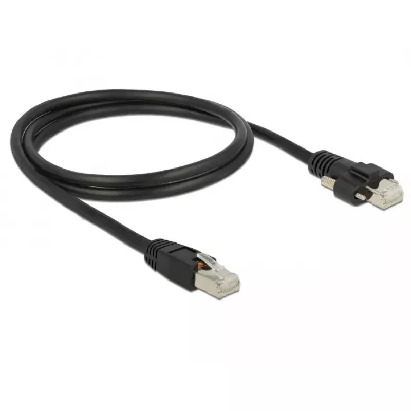 Tinklo kabelis DeLOCK 85667 RJ-45 Cat6 1m Juodas