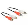 Audio kabelis DeLOCK 85807 5 m 2 x RCA juoda, raudona, balta
