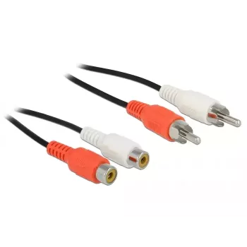 Audio kabelis DeLOCK 85807 5 m 2 x RCA juoda, raudona, balta