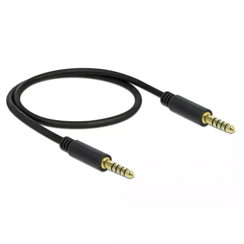 Garso kabelis DeLOCK 85790 0,5 m 4,4 mm juodas
