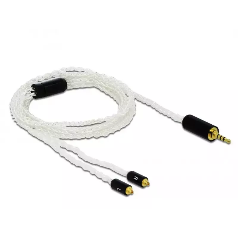 Audio kabelis DeLOCK 85848 1,2 m 2,5 mm 2x MMCX baltas