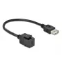 Keystone modulis DeLOCK 86384 Plokščias Juodas USB C