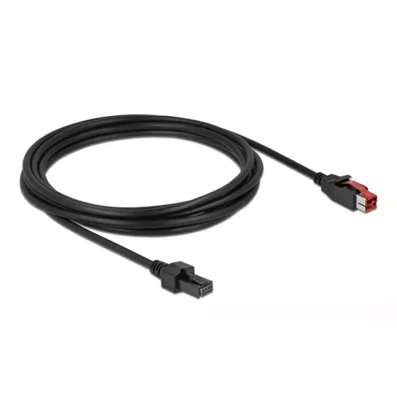 PoweredUSB laidas DeLOCK 85952 24 V 2 x 4 kontaktų kištukas 3 m