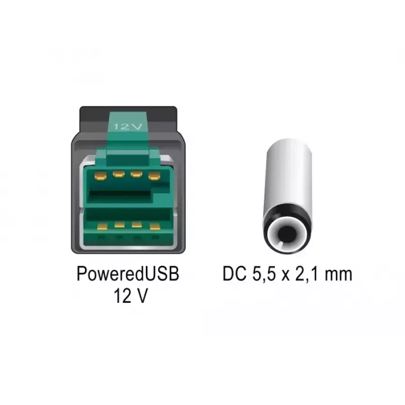 Maitinimo laidas DeLOCK 85497 1m PoweredUSB juoda