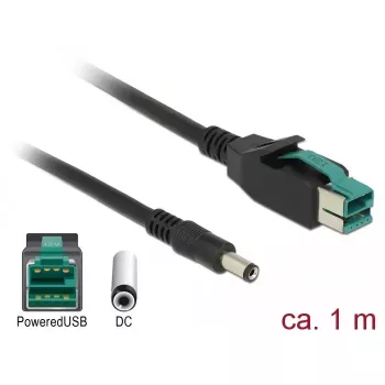 Maitinimo laidas DeLOCK 85497 1m PoweredUSB juoda