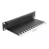 Brush panel DeLOCK 10 inch kabelis Management Brush Strip with kabelis Support Plate 1U juoda