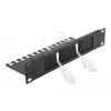 Brush panel DeLOCK 10 inch kabelis Management Brush Strip with kabelis Support Plate 1U juoda