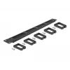 Brush panel DeLOCK 19 inch kabelis Management Brush Strip su 5 kabliais 1U juoda