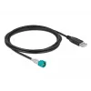 Laidas HSD Z kištukas į USB 2.0 Type-A kištukas 2 m DeLOCK 90491