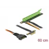 Riser Card DeLOCK PCI Express x1 į x16 su lanksčiu 80 cm kabeliu
