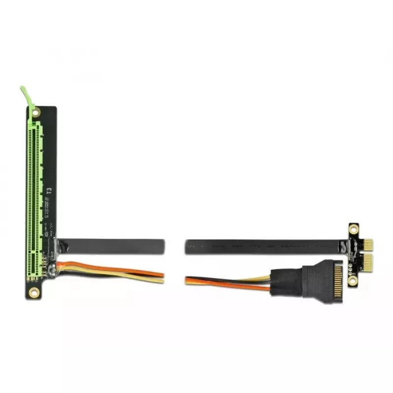 Riser Card DeLOCK PCI Express x1 į x16 su lanksčiu 80 cm kabeliu