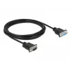 Serijinis kabelis DeLOCK 86603 juodas 3 m RS-232 Sub-D9