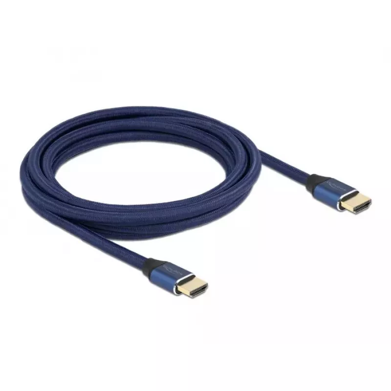 HDMI laidas DeLOCK Ultra High Speed 48 Gbps 8K 60 Hz mėlynas 3 m