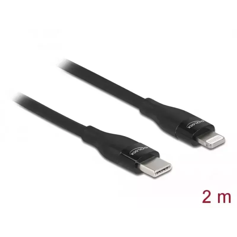 Duomenų ir įkrovimo laidas USB Type-C į Lightning DeLOCK 86638