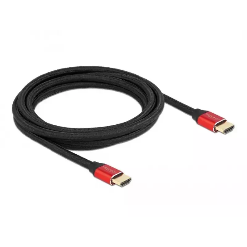 HDMI laidas DeLOCK Ultra High Speed 48 Gbps 8K 60 Hz raudonas 3 m