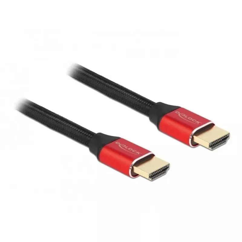 HDMI laidas DeLOCK Ultra High Speed 48 Gbps 8K 60 Hz raudonas 3 m