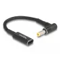 DELOCK adapterio kabelis USB Type-C lizdas į 5,5 x 2,5 mm kištuką 90° kampu 15 cm