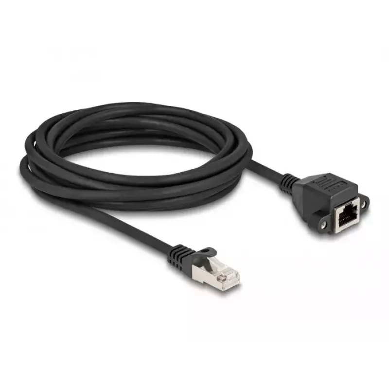 DeLOCK RJ50 prailginimo kabelis kištukas-lizdas S/FTP 5 m juodas