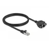 Tinklo ilginamasis kabelis DeLOCK S/FTP RJ45 kištukas į RJ45 lizdą Cat.6A 1 m juodas 87001