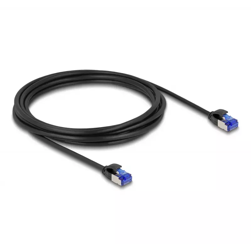 Tinklo kabelis DeLOCK RJ45 Cat.6A 3 m juodas