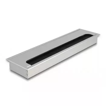 Kabelių įvadas DELOCK 66863 stalui, sidabrinis, 80×300×28 mm, 1 vnt.
