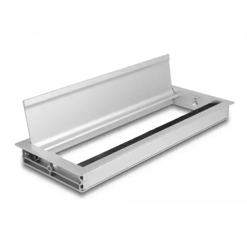 Kabelių įvadas DELOCK 66864 stalui, sidabrinis, 120×300×28 mm