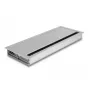 Kabelių įvadas DELOCK 66864 stalui, sidabrinis, 120×300×28 mm