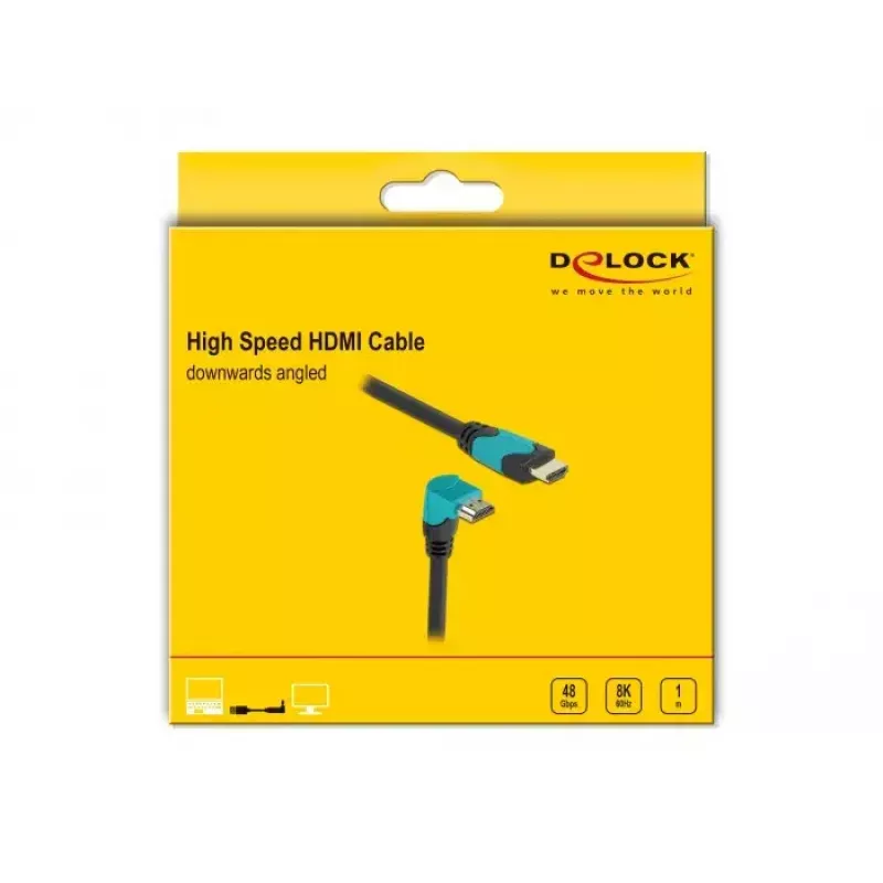 HDMI laidas DeLOCK 86991 1 m HDMI A tipo standartinis juodas mėlynas