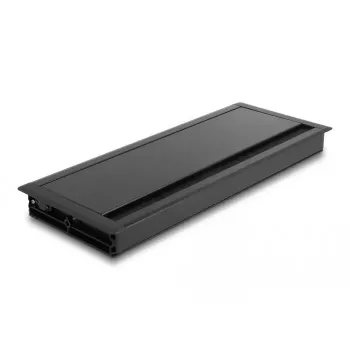 DeLOCK kabelių įvadas stalo montavimui su šepečiu 300 x 120 x 28 mm juodas