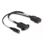 DeLOCK DisplayPort laidas 4K 60 Hz DC maitinimas 0,30 m panelinis montavimas