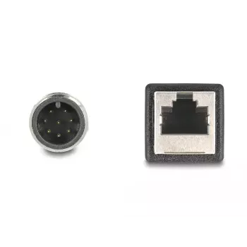 DeLOCK M12 adapterio kabelis A koduotas 8 kontaktų kištukas į RJ45 lizdą 50 cm