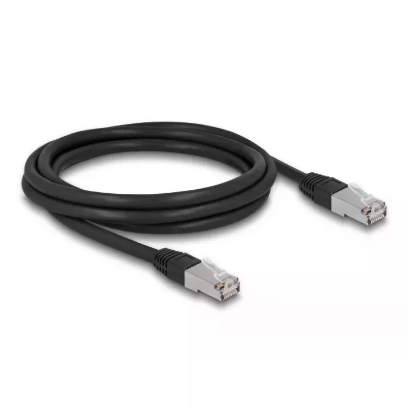Tinklo kabelis DeLOCK RJ45 Cat.6A 2 m juodas