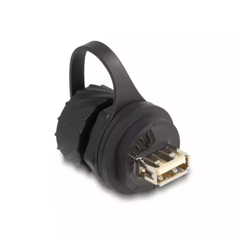 DeLOCK kabelio jungtis USB 2.0 Type-B moteriška į Type-A moteriška IP68 juoda