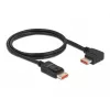 DisplayPort kabelis „DeLOCK“ 8K 60 Hz 1 m kištukas–kištukas 90° kampuotas