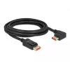 DisplayPort laidas DeLOCK 8K 60 Hz 3 m, tiesus kištukas į 90° kampinį kištuką