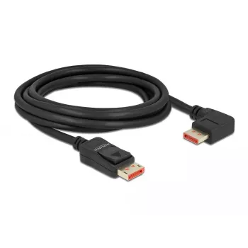 DisplayPort laidas DeLOCK 8K 60 Hz 3 m, tiesus kištukas į 90° kampinį kištuką