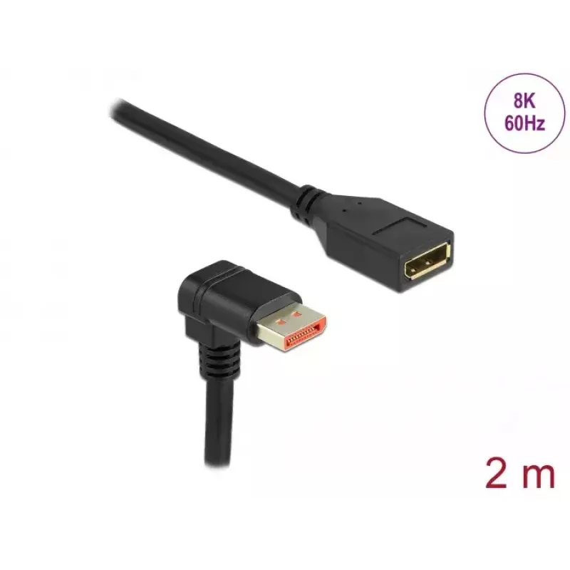 DisplayPort ilginamasis laidas DeLOCK 87091 2m 90° žemyn kampuotas