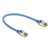 DeLOCK RJ45 tinklo kabelis Cat.8.1 F/FTP plonas 0,3 m mėlynas 40000 Mbit/s