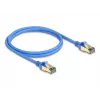 DeLOCK RJ45 tinklo kabelis Cat.8.1 F/FTP plonas 1 m mėlynas