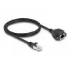 DeLOCK RJ50 ilginamasis laidas, kištukas – lizdas, S/FTP, 1 m, juodas