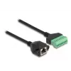 DeLOCK RJ45 laidas Cat.6 lizdas į gnybtų bloko adapterį 2 m
