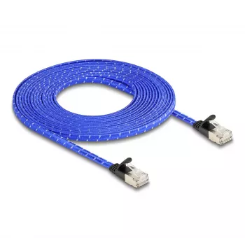 Tinklo kabelis DeLOCK RJ45 plokščias Cat.6A 5m Mėlynas