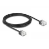 Tinklo kabelis DeLOCK RJ45 Cat.6 UTP Ultra Plonas 3m Juodas