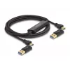 DeLOCK USB Type-C duomenų perdavimo kabelis + KM jungiklis 2m 5Gbps