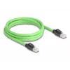 Tinklo kabelis DeLOCK 80890 RJ-45 Cat6a 2m Juodas Žalias