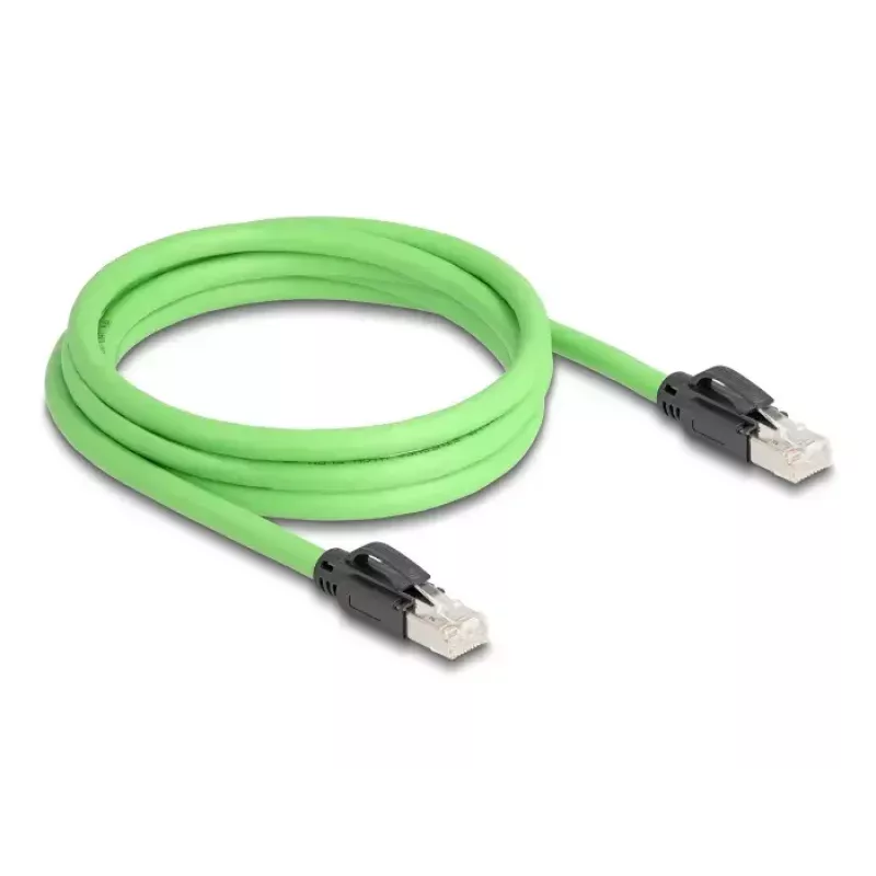 Tinklo kabelis DeLOCK 80890 RJ-45 Cat6a 2m Juodas Žalias