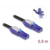 Tinklo kabelis DeLOCK 80925 RJ-45 Cat6 0,5 m juodas violetinis