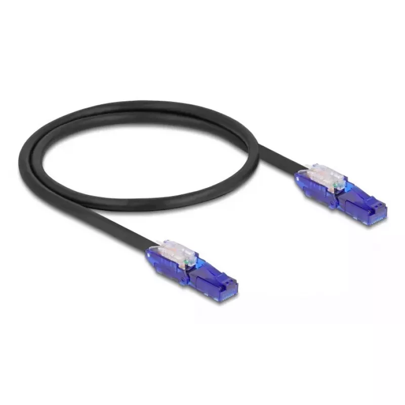 Tinklo kabelis DeLOCK 80925 RJ-45 Cat6 0,5 m juodas violetinis