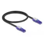 Tinklo kabelis DeLOCK 80925 RJ-45 Cat6 0,5 m juodas violetinis